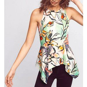 Anthropologie HD in Paris "Lucille" Floral Peplum Tank